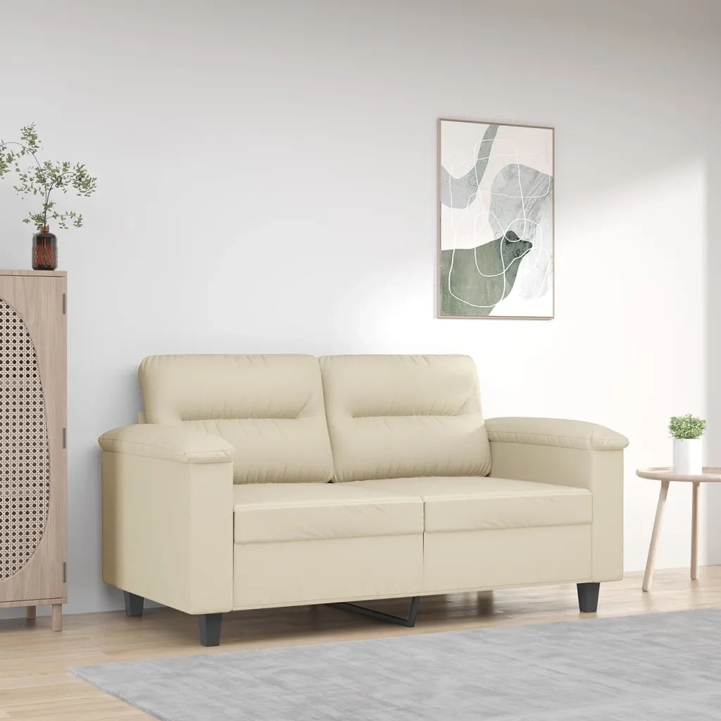 Divano a 2 Posti-Sofa 2 Posti Crema 120 cm in Similpelle 557994