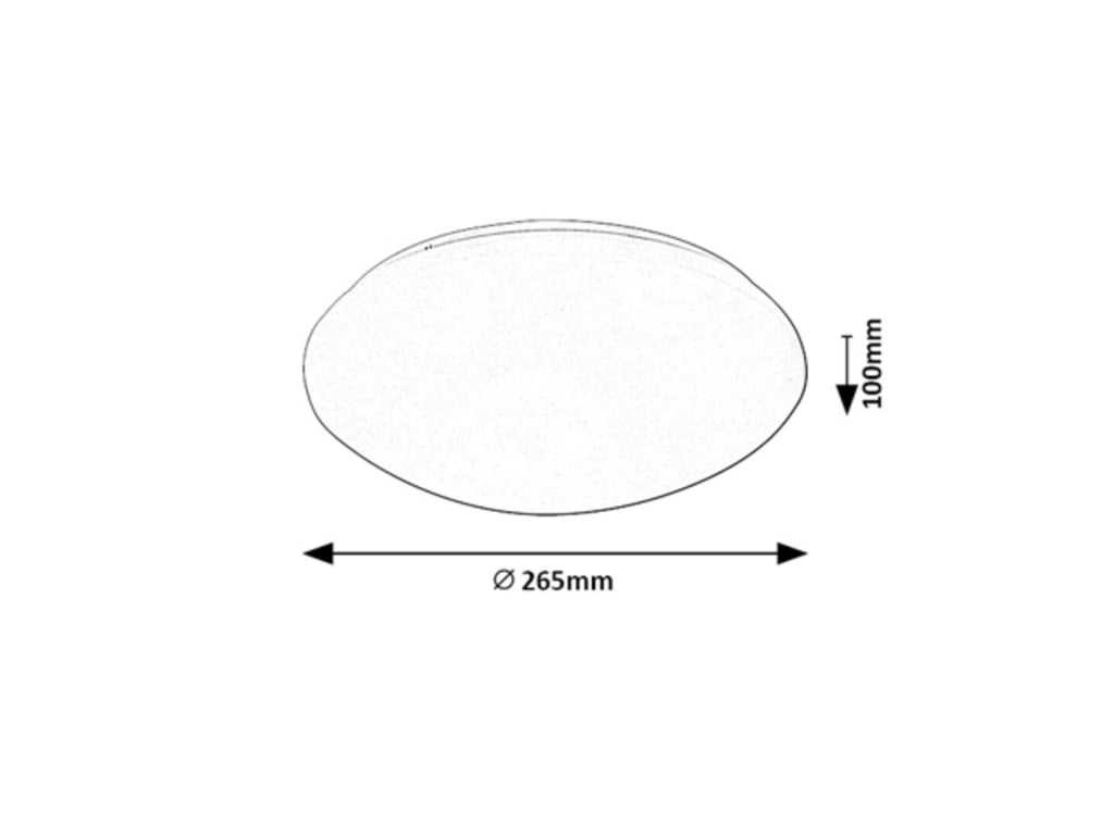 Plafoniera LED rotonda 26,5cm 12W bianca sensore IP44 Rabalux