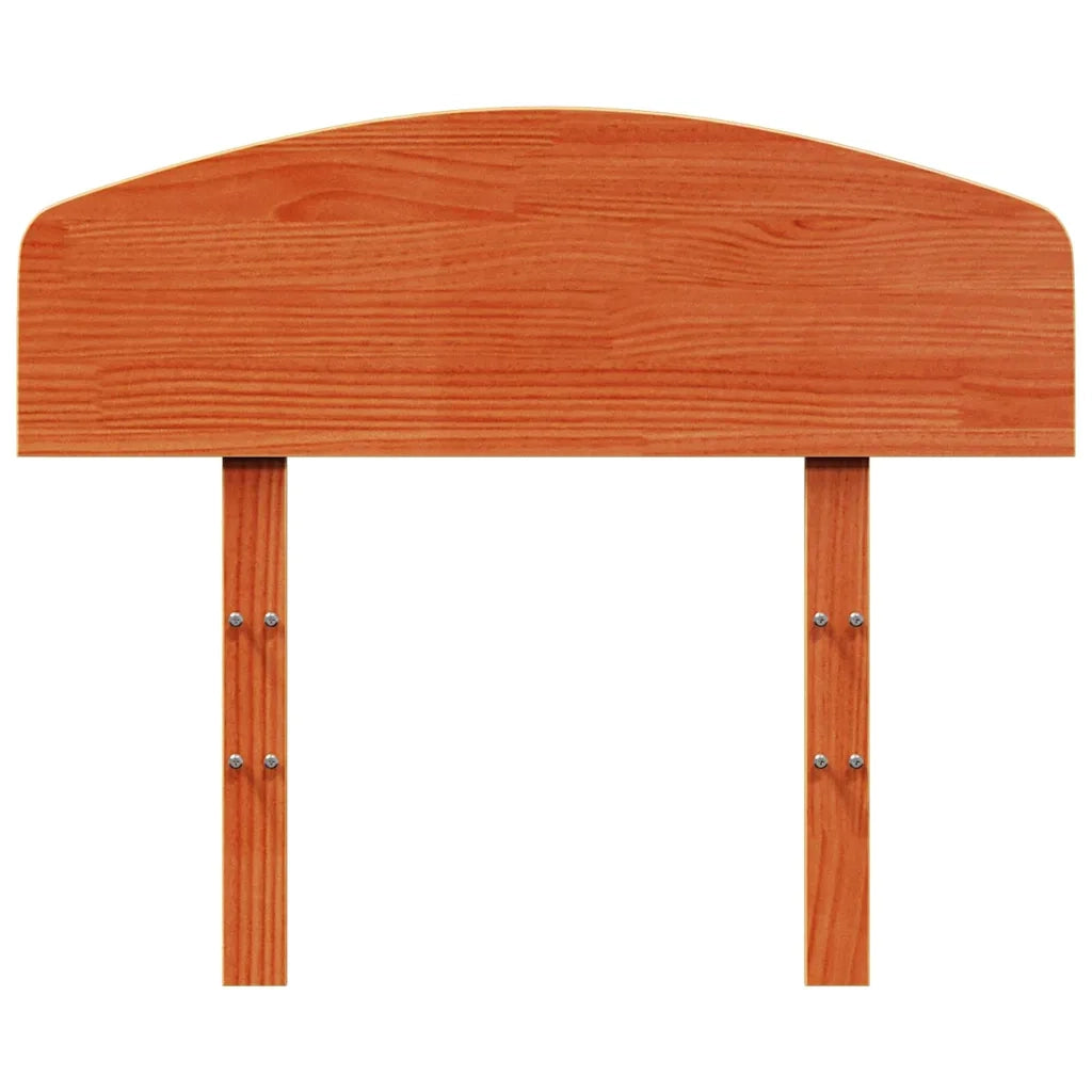 Testiera Marrone Cera 75 cm in Legno Massello di Pino 842525