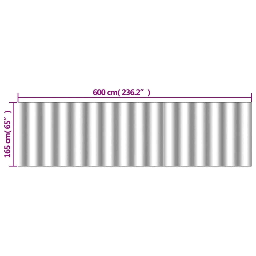 Divisorio Ambienti Naturale Chiaro Larghezza 600 cm Altezza 165 cm in Bambù 377007