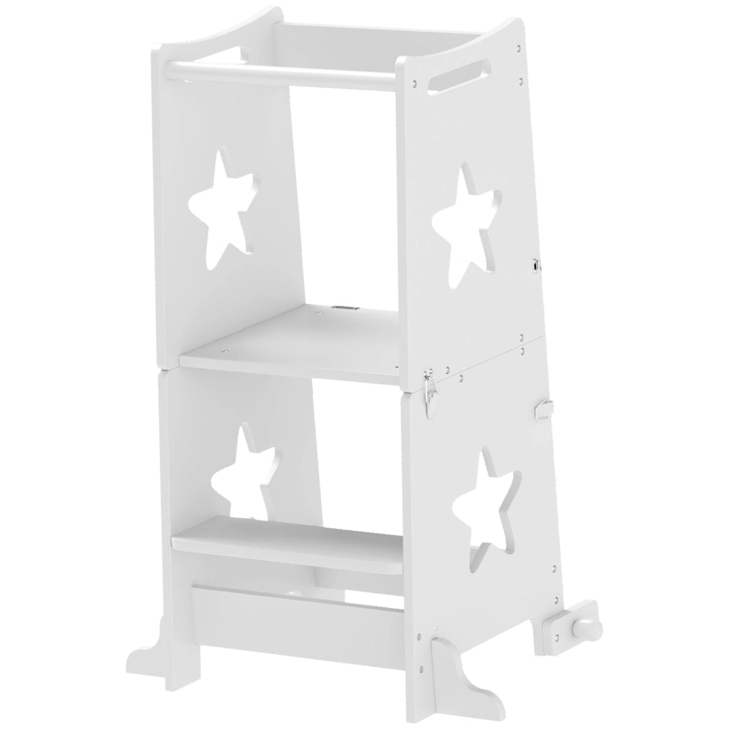 Scala Montessori Convertibile in Tavolo e Sedie ¨C Xylo ¨C Legno Bianco 60x44.5x86cm