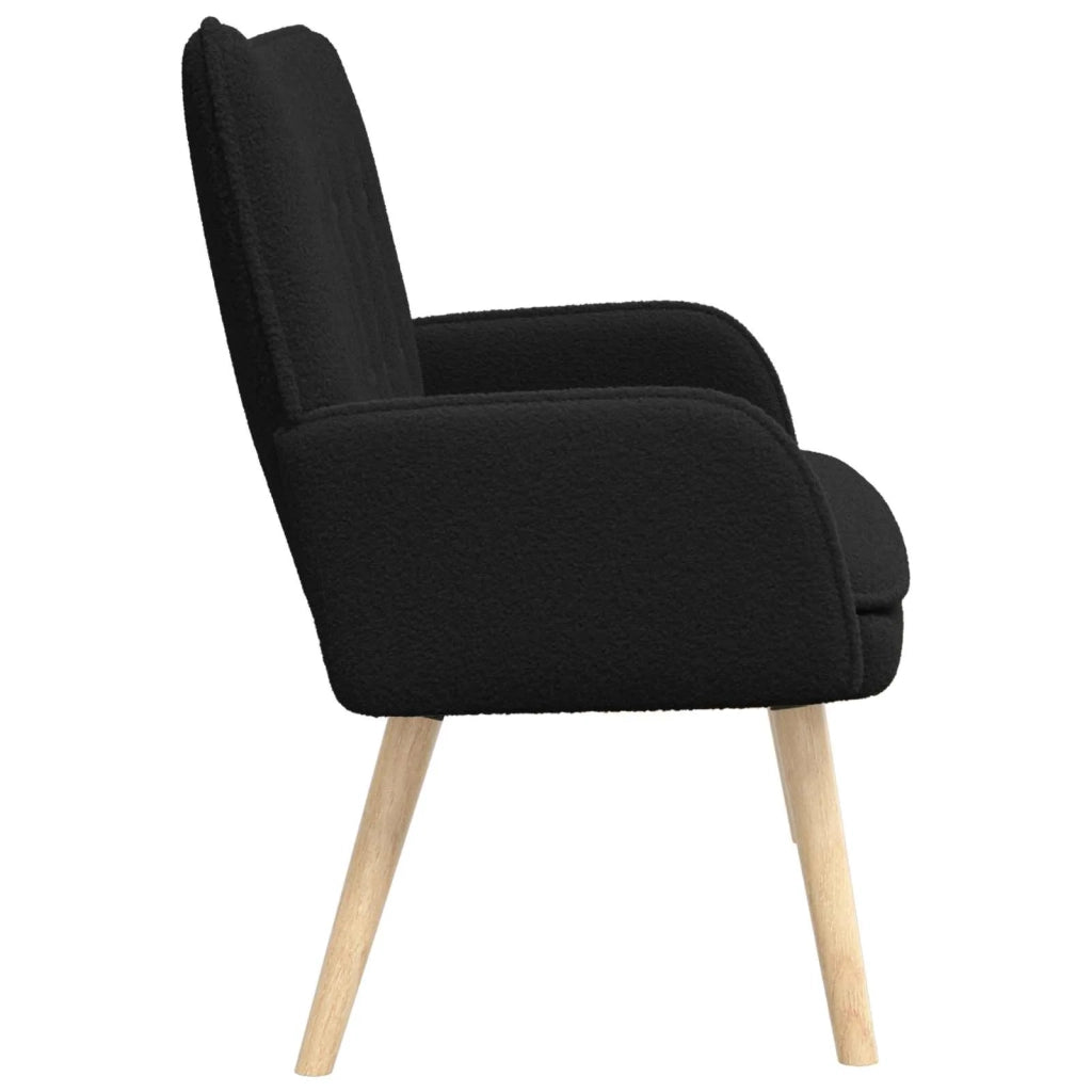 Divano a 2 Posti Nero 115 x 61 x 87 cm Bouclé 42028927