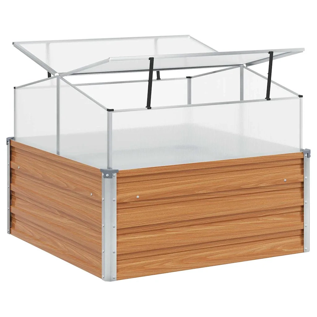 Vaso da giardino con serra Marrone Chiaro 100 x 100 x 77 cm 42017372