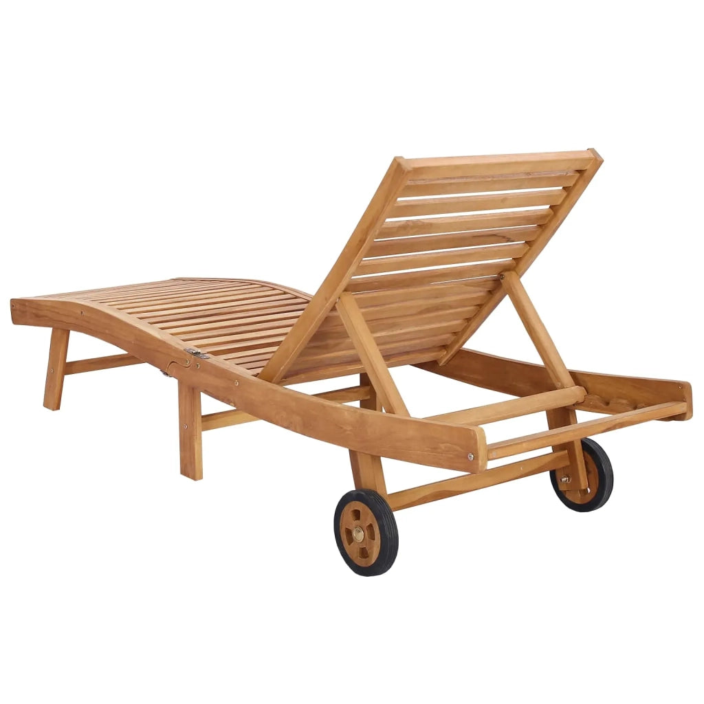 Lettino da sole Marrone Legno di teak solido 42032681