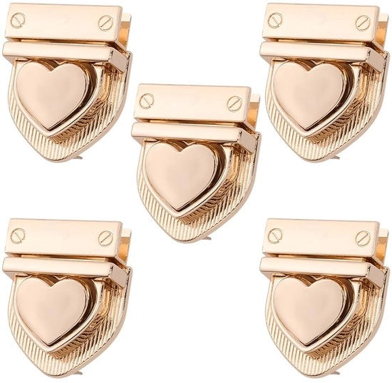 5 Pezzi di Chiavi a Forma di Cuore in Metallo per Accessori