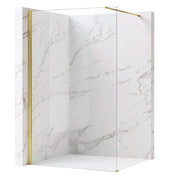 Parete Doccia Rea Flexi Transparent / Gold 120