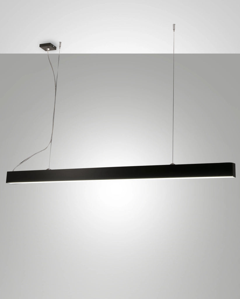 Next Lampada a Sospensione LED 58W 7020 lm 3000K Struttura in Metallo e Policarbonato Colore Nero, Design Moderno e Regolazione Luminosa