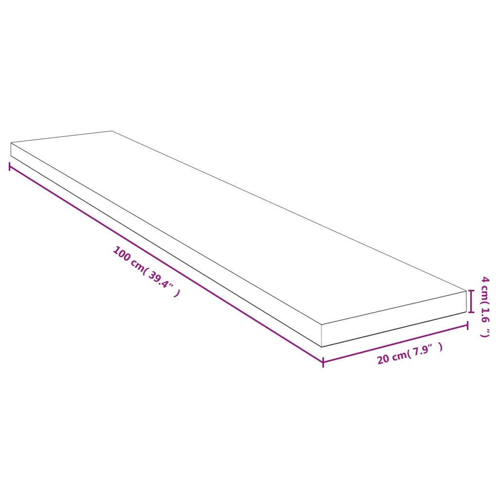 Scaffale a Parete 100x20x4 cm in Bambù 352735