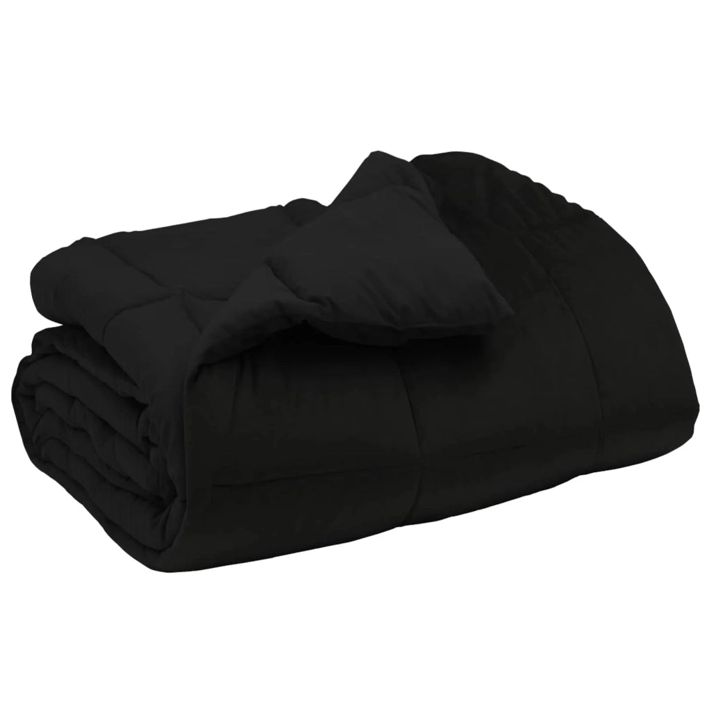 Duvet Invernale Trapuntato Nero 200 x 200 cm Microfibra 42026100