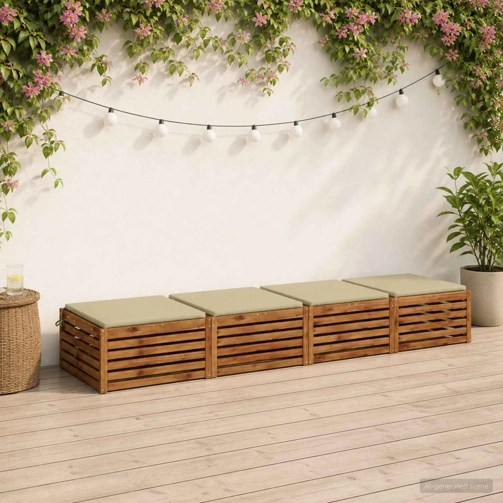 Cuscini per Sedia in 4 Pezzi SOEST 4 pz 100% Poliestere 944936