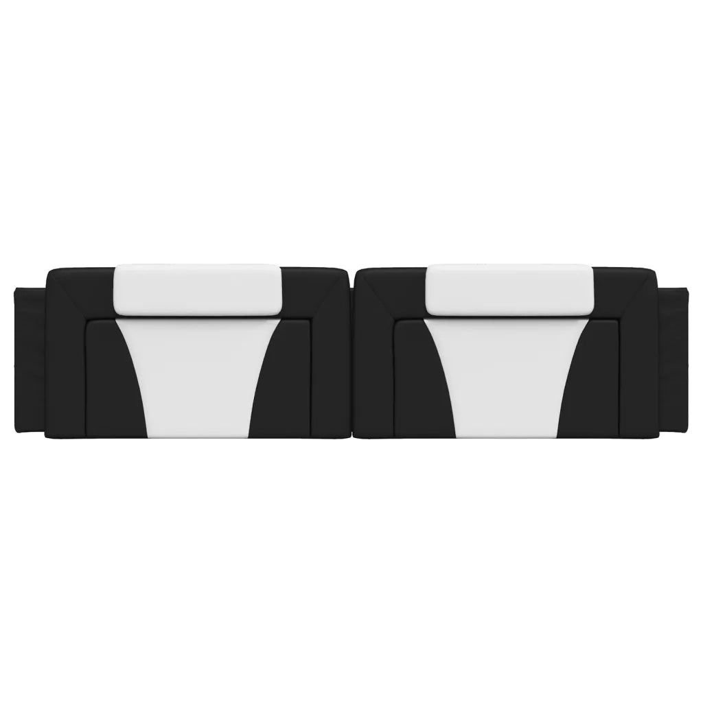 Cuscino Testiera Viana Nero e Bianco 200 cm in Similpelle 374819