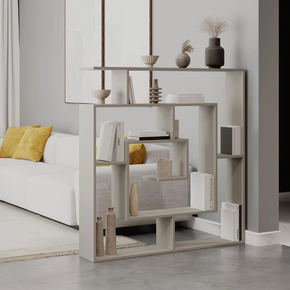 Libreria cashmere con 9 ripiani Labirent 125x22x129