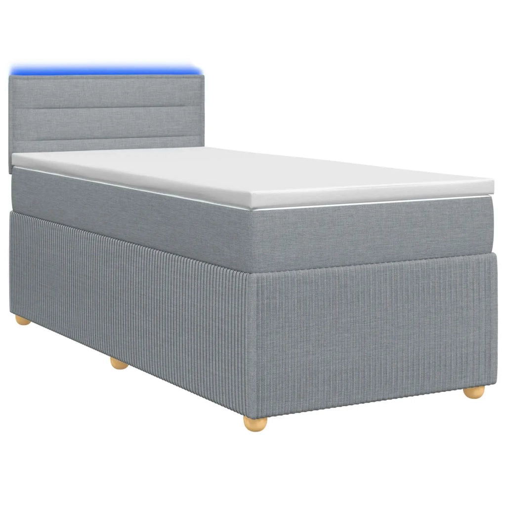 Letto box spring con materasso Grigio Chiaro 80 x 200 cm 3452792