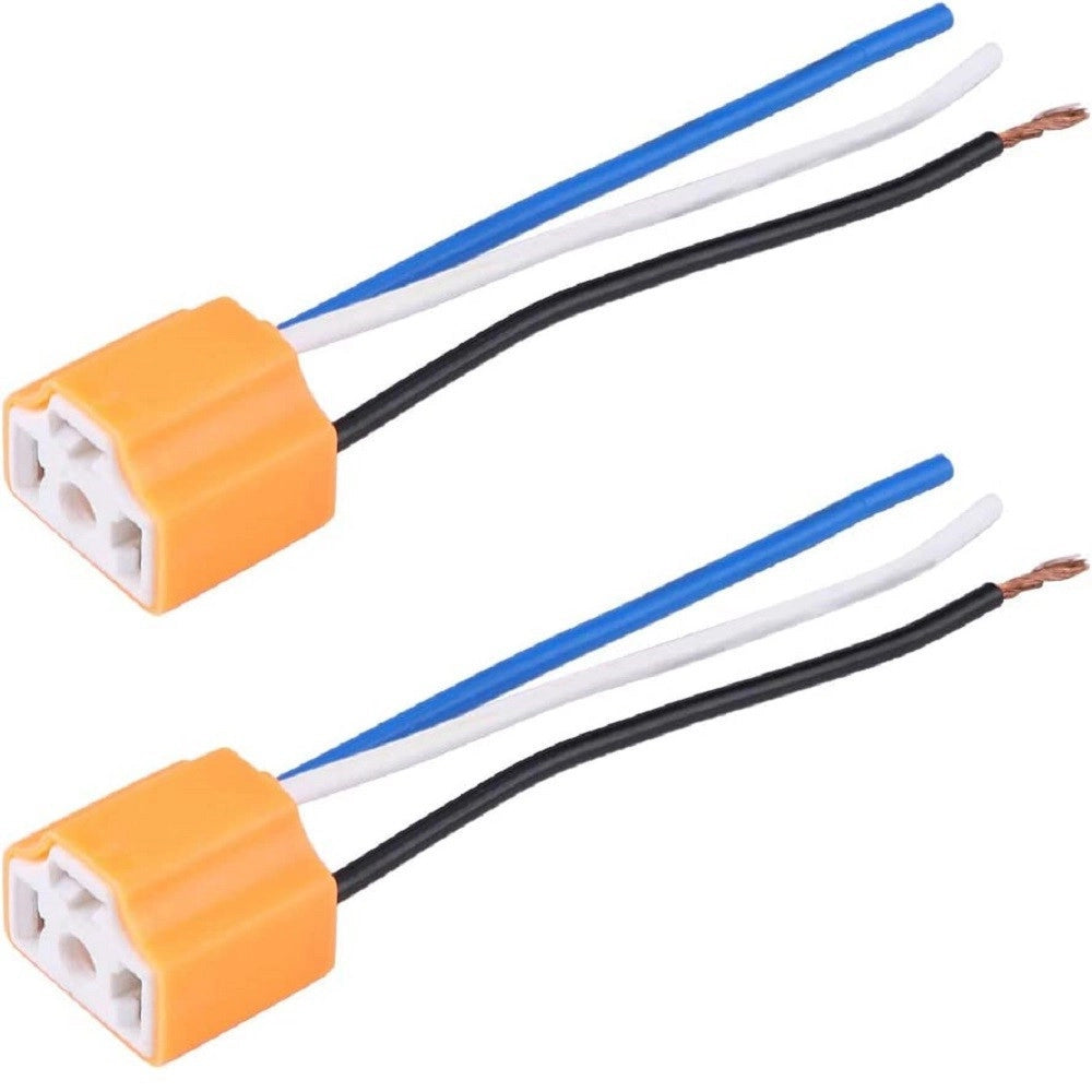 Trade Shop - 2pz Presa Connettore In Ceramica Femmina Cablaggio Faro Portalampada H4 9003 Hb2 -