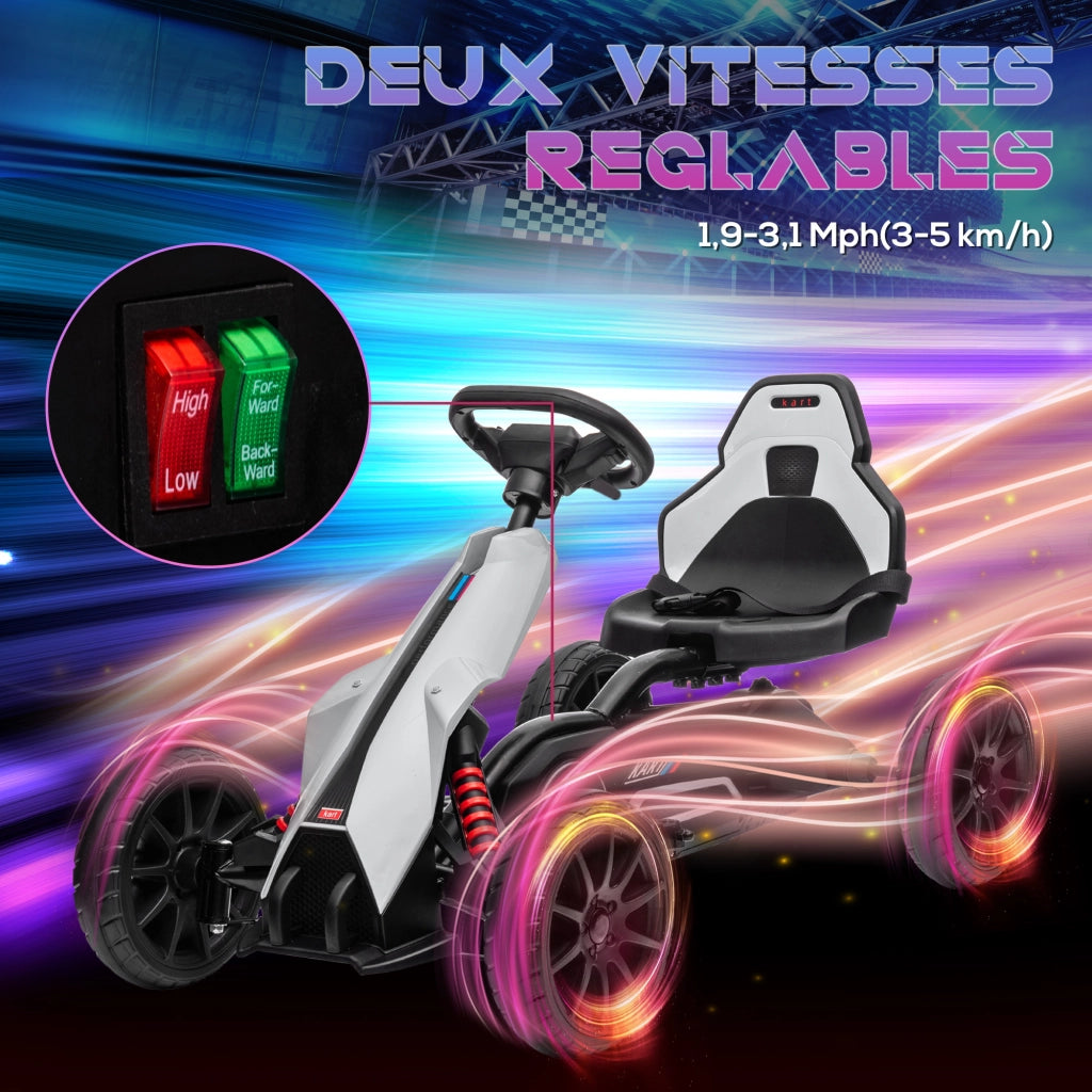 Auto elettrica per bambini 12V ¨C Zephmum ¨C Bianco