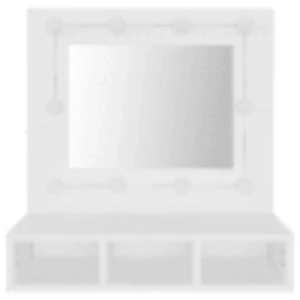 Mobile a Specchio con LED-Armadietto a Specchio Bianco 60x31,5x62 cm