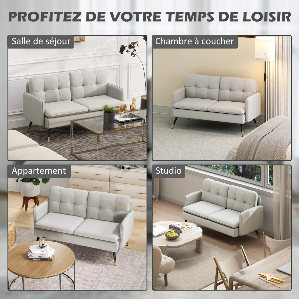 Divano 2 posti ¨C zephmum ¨C crema 139x68x80