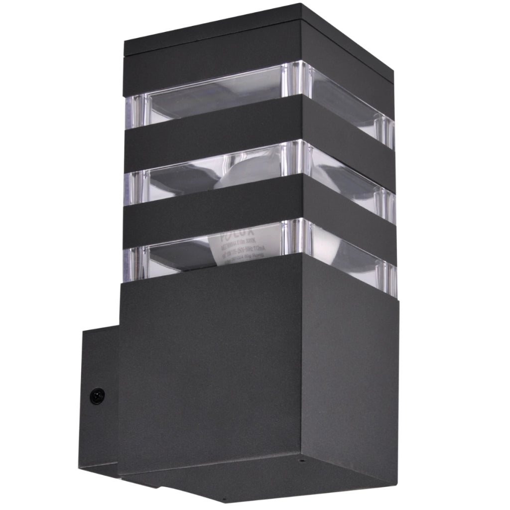 Applique esterna grafite 1xE27 IP44 Teksas Polux alluminio