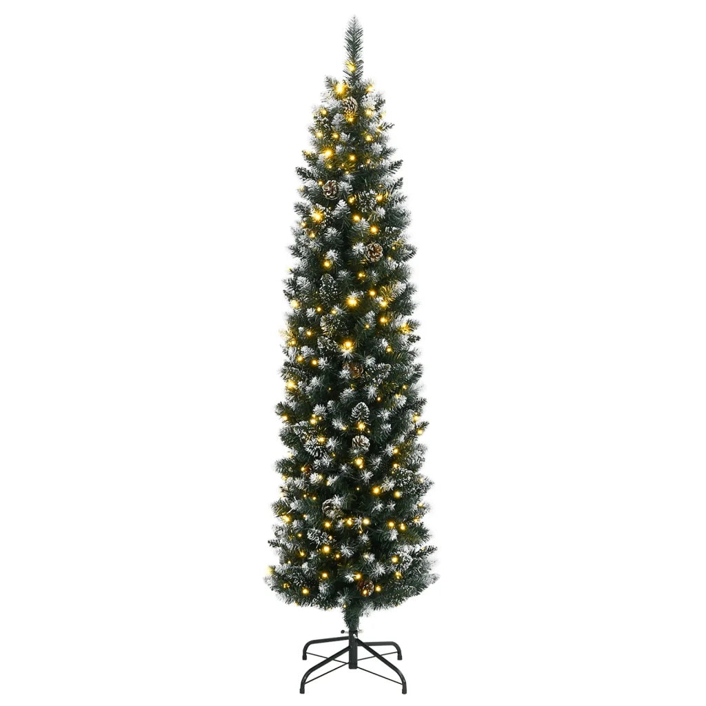 Albero di Natale Artificiale Sottile 300 LED 240 cm 3315782