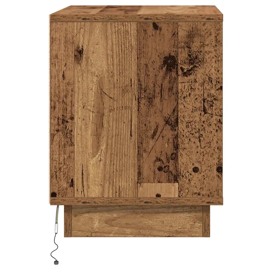 Set di 2 Comodini | Armadio da Notte | Mobiletto da notte Legno vecchio 44 x 34,5 x 45 cm