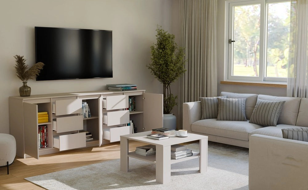 Cassettiera costa 1d3s/2d3s cashmere per camera e soggiorno