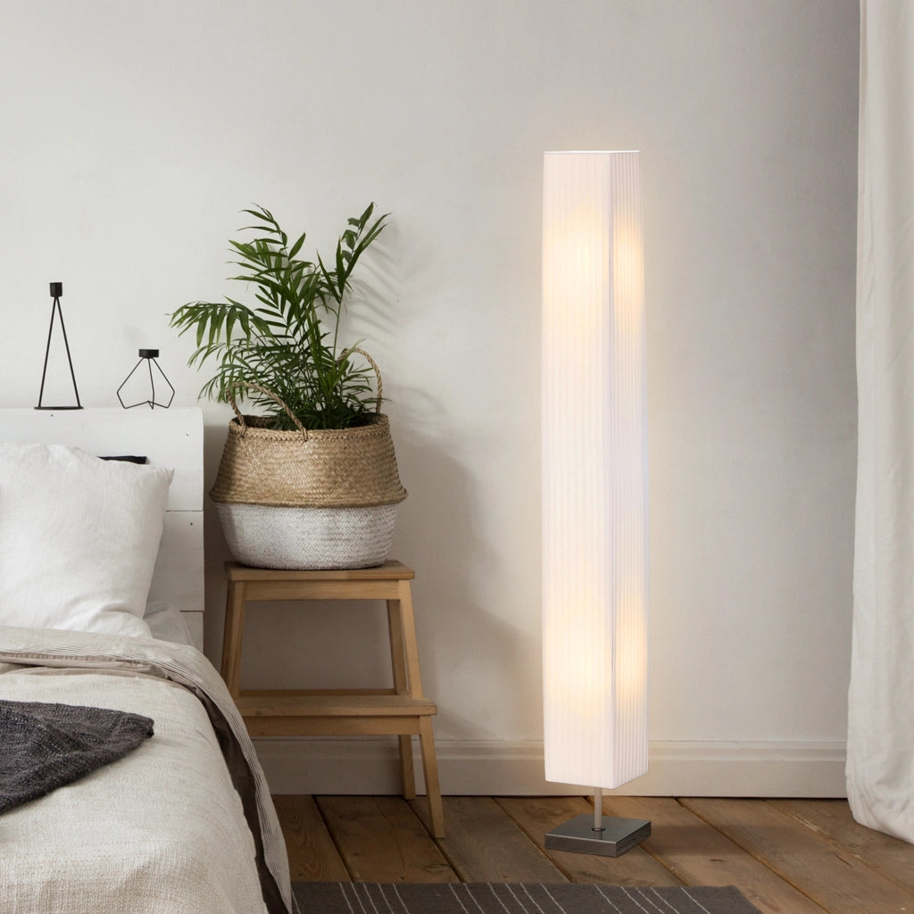 Lampada da Terra ¨C Minimal ¨C Bianco 14x14x120 cm