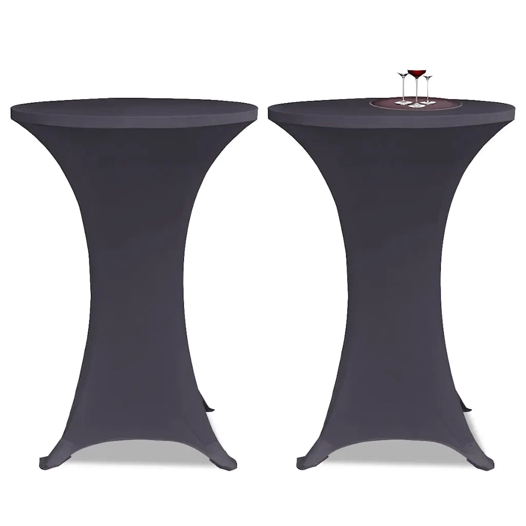 Coperture Elastiche per Tavoli 4 pz 80 cm Antracite CFW8936752