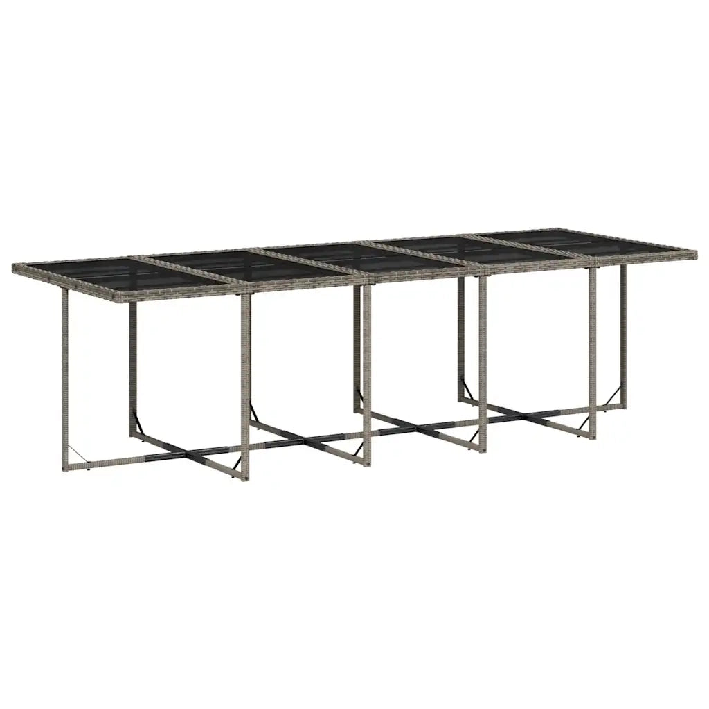 Set da pranzo da giardino da 15 pz con Cuscini in Polyrattan Grigio 3277764