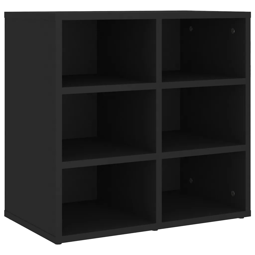 Scarpiera-Scaffale per scarpe Nera 52,5x30x50 cm