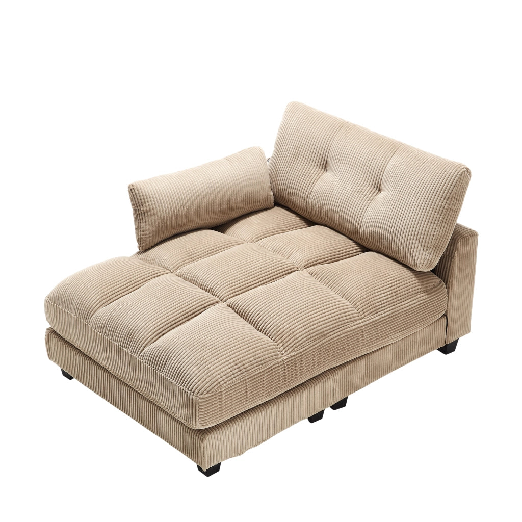 Poltrona con Braccioli e Schienale Reclinabile ¨C MINIMAL ¨C Khaki, Tessuto