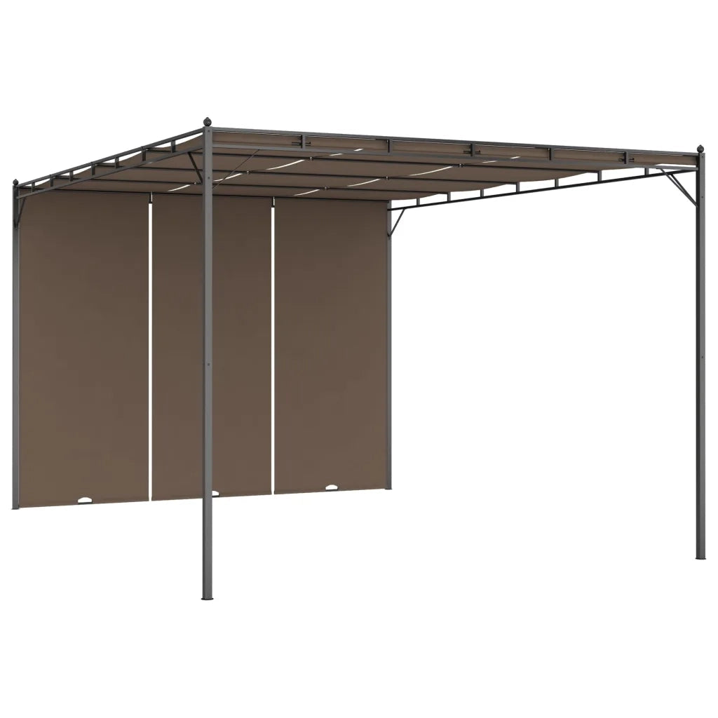 Gazebo da Giardino con Tenda Laterale-Baldacchini e gazebo 4x3x2,25 m Talpa