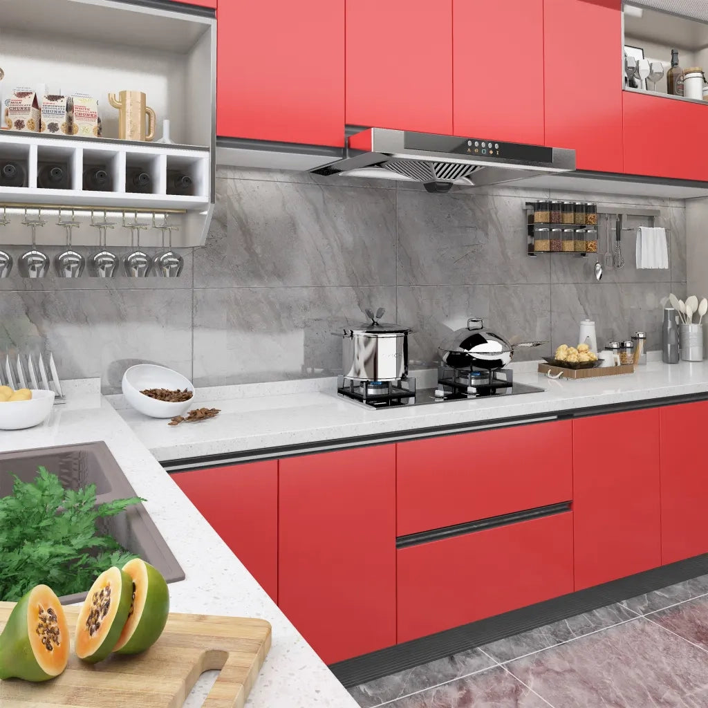 Pellicole Autoadesive per Mobili 2 pz Rosse 500x90 cm PVC CFW1765913