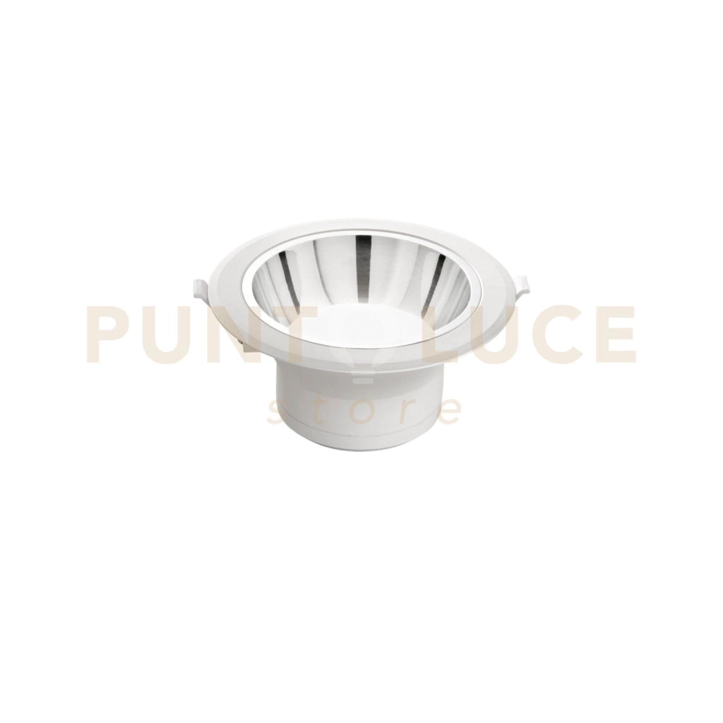 INCASSO LED MACK BIANCO E CROMO 20W 2500LM 3000K 19X9,1CM