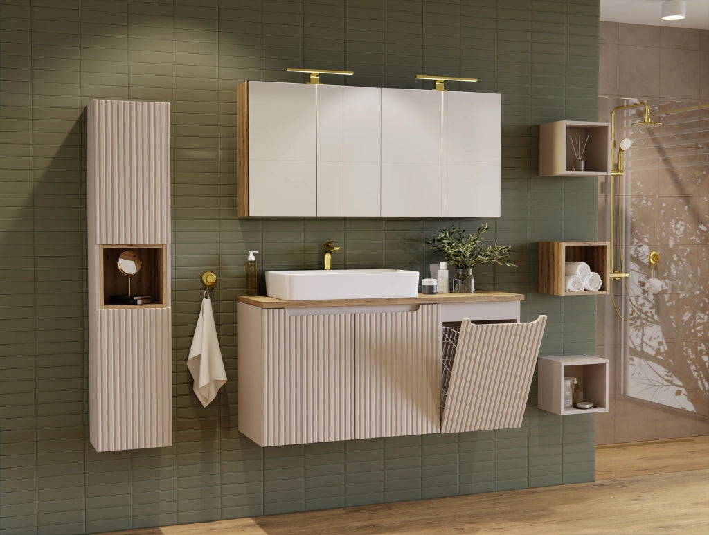 Set mobili bagno 140 cm con piano Nova Cashmere 140 cm