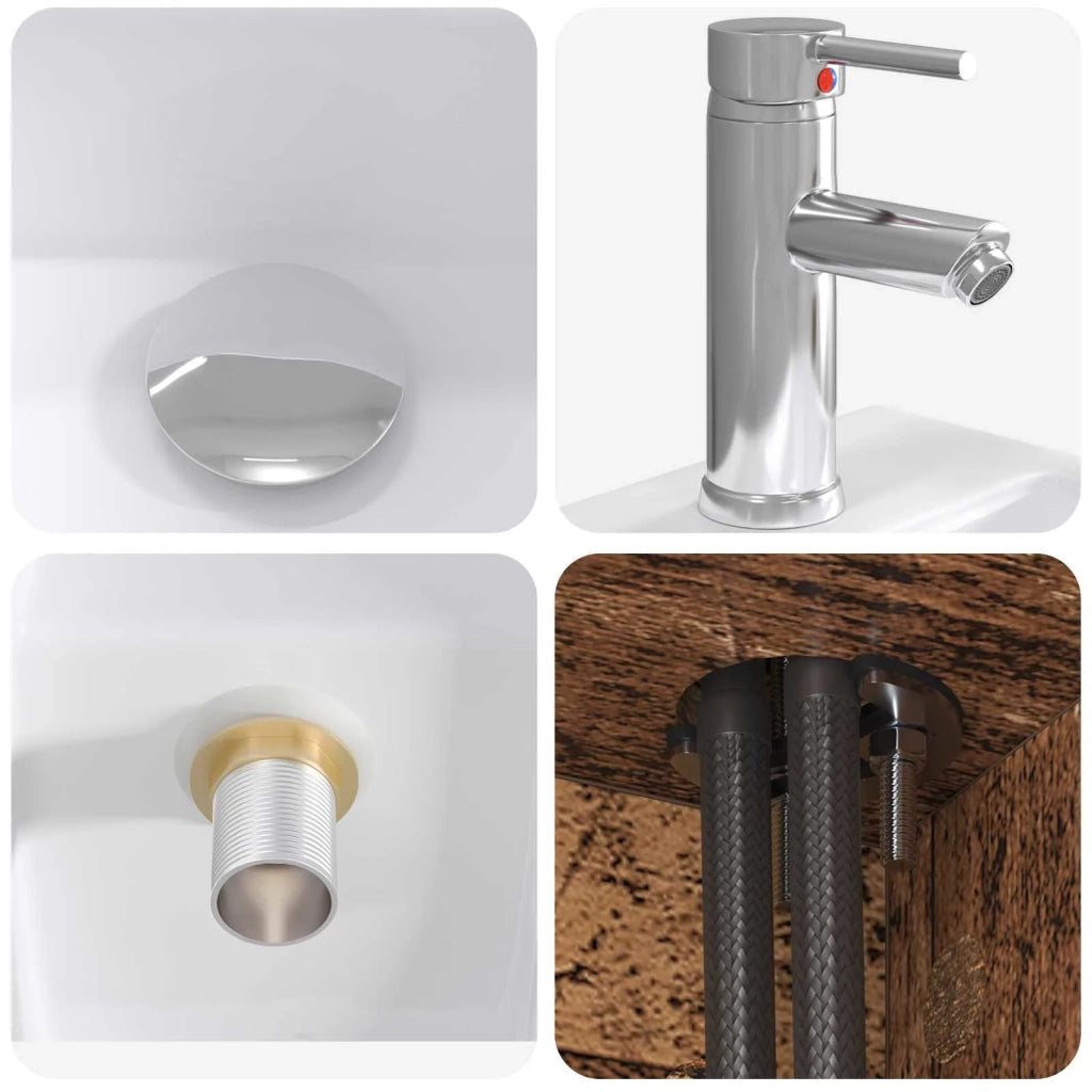 Set di mobili per il bagno 5 pz Legno antico 3406813