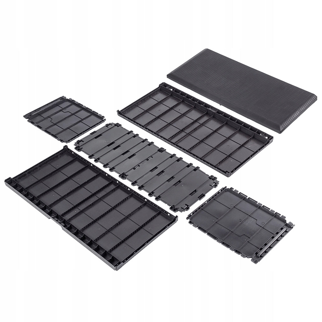 KADAX Box da giardino/balcone 290L per giardino, balcone, terrazzo, marrone