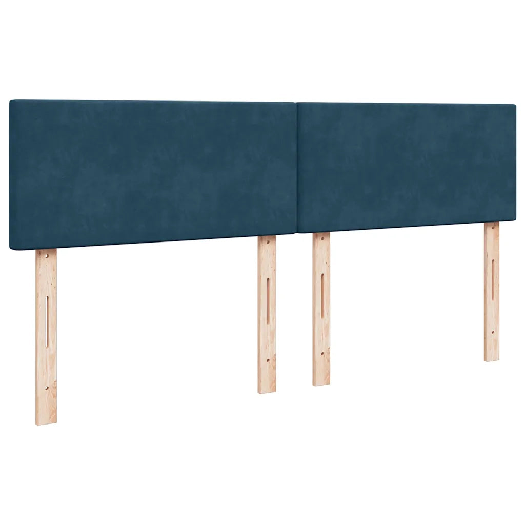 Giroletto a Molle con Materasso Blu 200x200 cm in Velluto 3287828