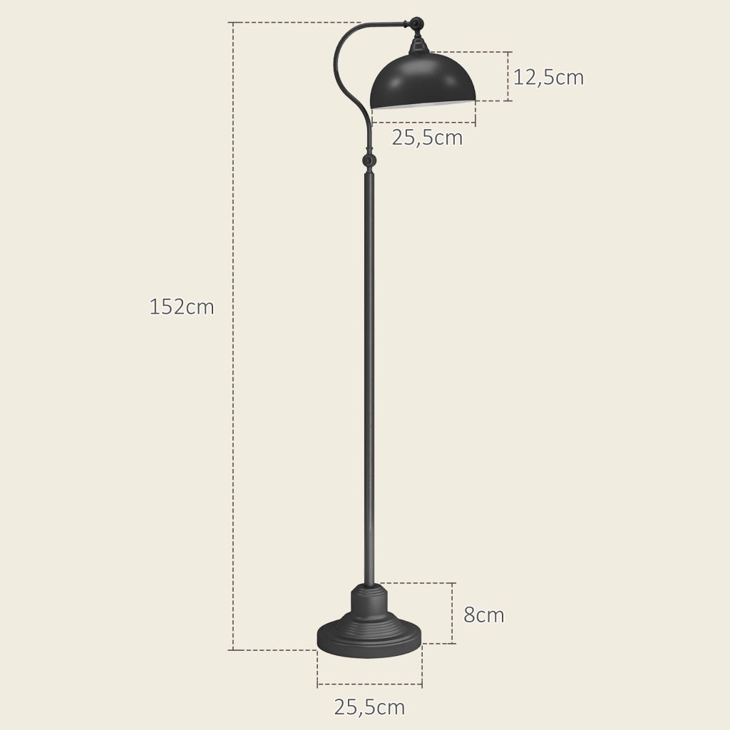 Lampada da terra rotante ¨C Minimal ¨C nero 42x25,5x152cm