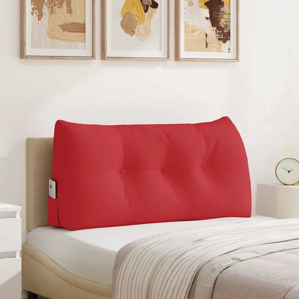 Cuscino per Schiena Rosso 100 x 24 x 50 cm Tessuto 42014453