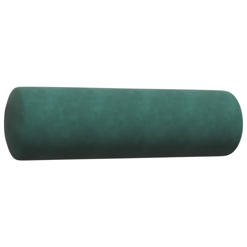 Set di Divani 3 pz con Cuscini e Rinforzi Verde scuro Velluto 3278423