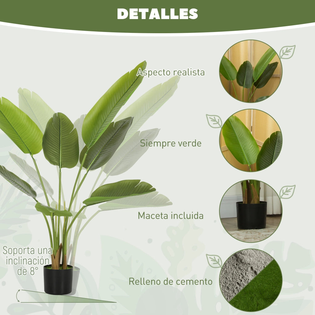 Pianta Artificiale Ave del Paraiso ¨C Minimal ¨C Verde 109 cm