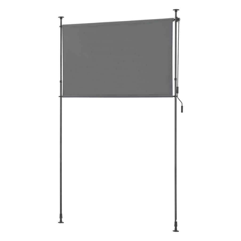 Schermo Verticale Cimarra da Balcone con Pali Telescopici Tenda Parasole Larga 200 cm Grigio Scuro pro.tec