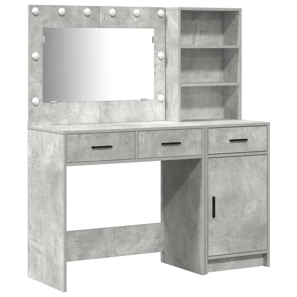 Tavolo da Trucco con cassetto 2 pcs Grigio Legno multistrato 3334266