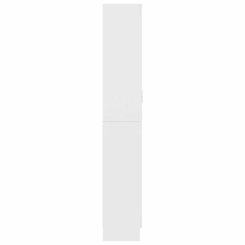 Armadietto Vetrina Bianco 82,5x30,5x185 cm Legno Multistrato