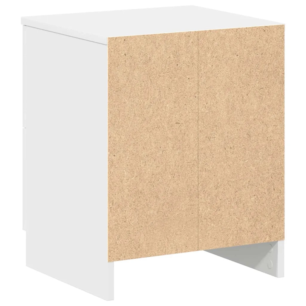 Comodino con 2 Cassetti Bianco 40x36x50 cm 858785