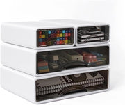 Organizzatore per ufficio con grande capacità - Scatola di archiviazione stivabile - Organizzatore per carrello di pennarelli - Formato A5/A4 - Progetto di design moderno e stilevole - Costruzione robusta