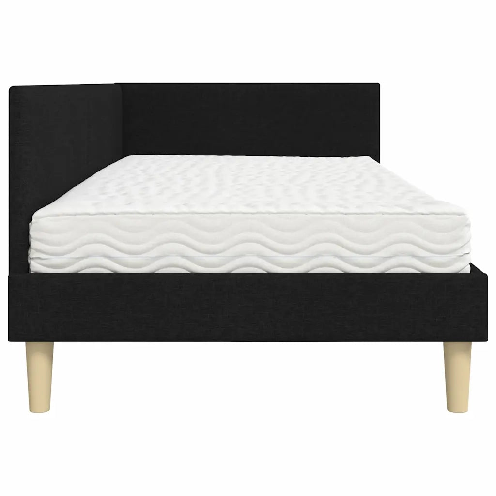 Struttura Letto Angolare con Materasso 2 pcs Verde Tessuto 3393743