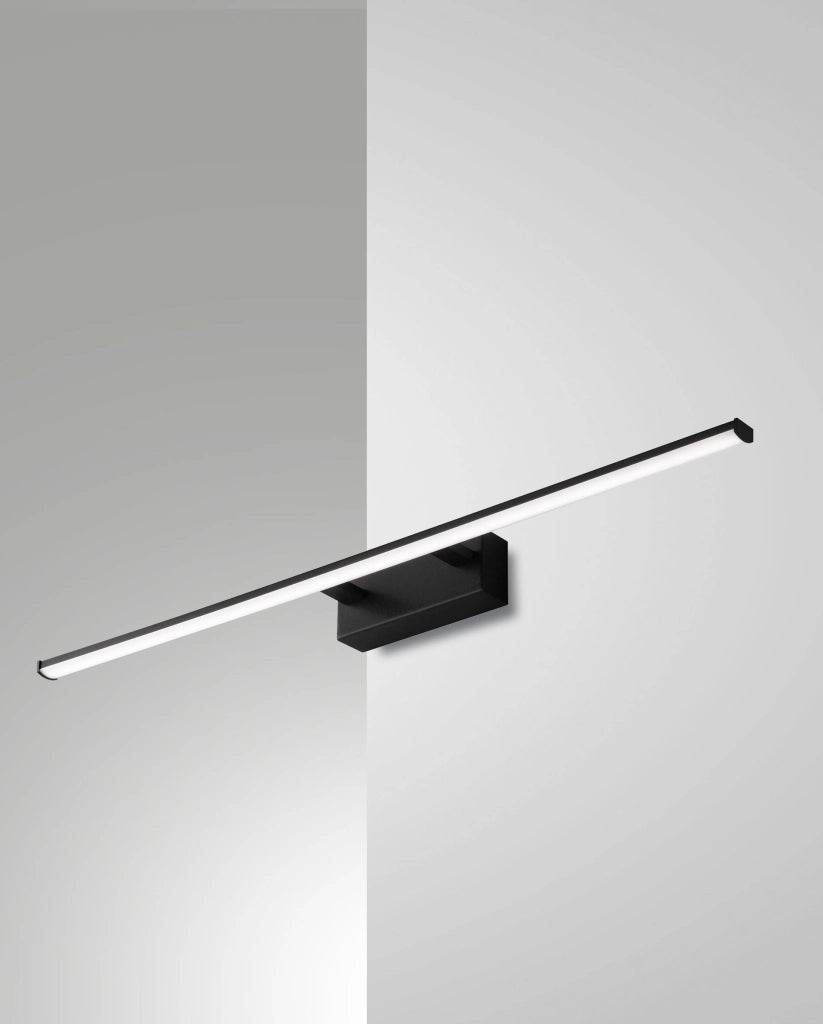 Nala Lampada da Parete LED Integrato 15W 1850lm 3000K IP44 in Metallo e Metacrilato Colore Nero, Design Moderno e Funzionale per Interni ed Esterni