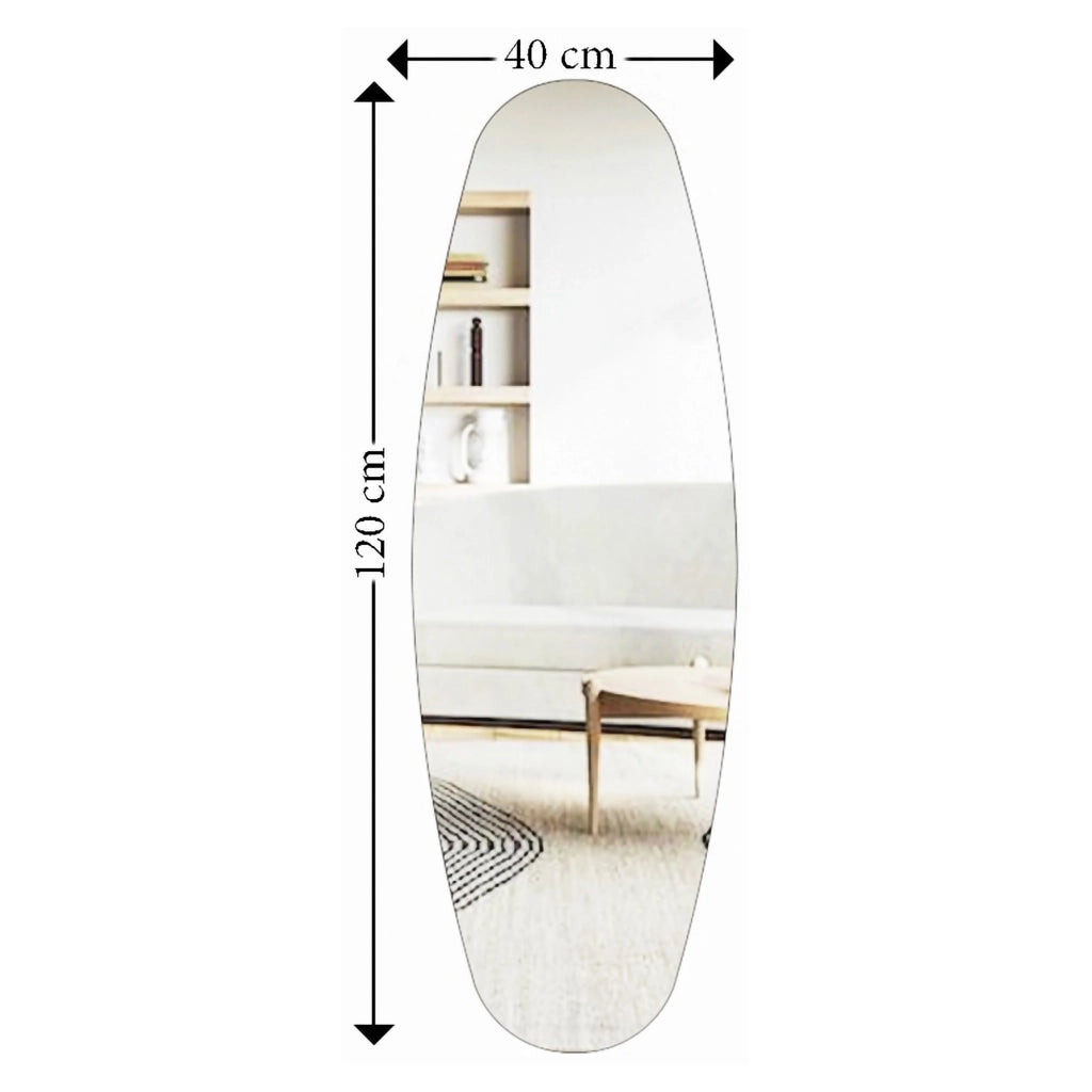Pray, Specchio Forma Ovale, 40x120h cm Trasparente