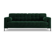 Cosmopolitan Design - Divano "Bali" 4 posti in velluto verde bottiglia 